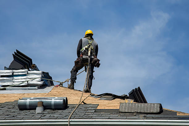 Professional Gutter Installation technician working in Arlington, VA